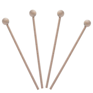 New 2 Pair Wood Mallets Percussion Sticks for Energy Chime, Xylophone, Wood Block, Glockenspiel and Bells